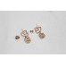 Necklace Earrings Set 925 Sterling Silver Zircon Stone Rose Rhodium D329